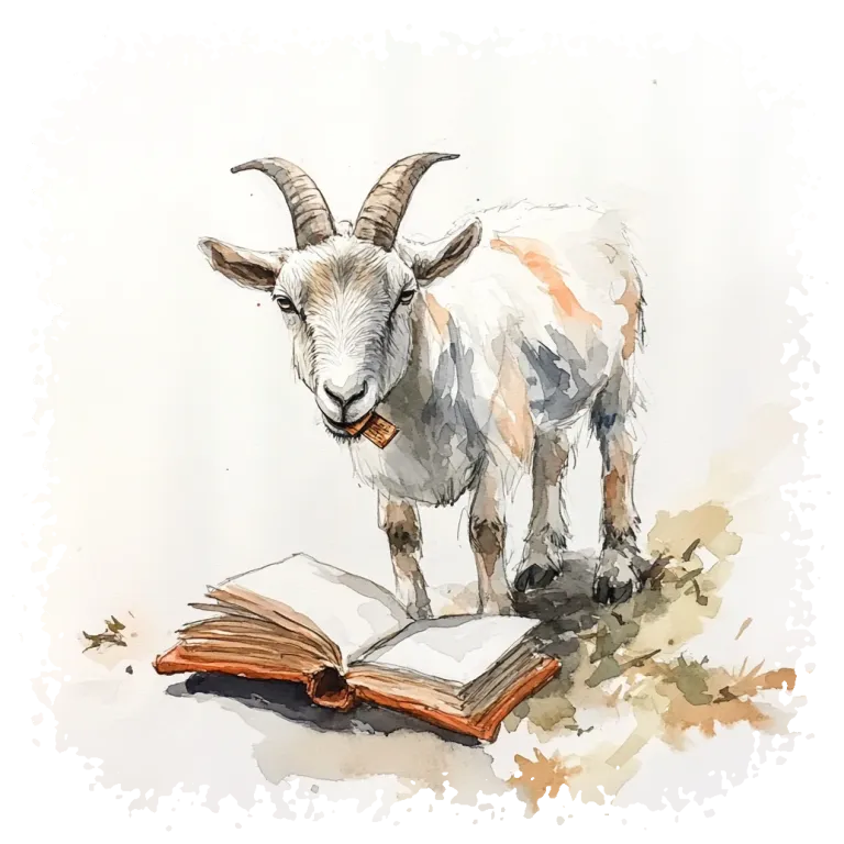 The mischievous farm Goat